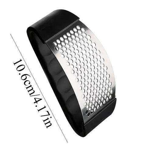 Stainless Steel Manual Garlic Press Kitchen Garlic Mincer Curved Ergonomic Garlic Crusher Tool Home Cooking Gadget
