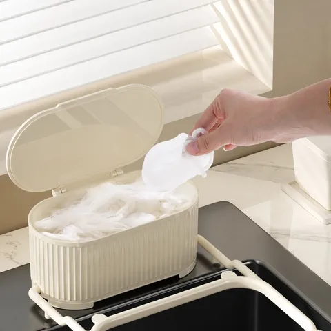 ABS Plastic Kitchen Sink Drain Rack Multi-Functional Sink Caddy Sponge Holder with Filter Net Suction Cup Storage Basket