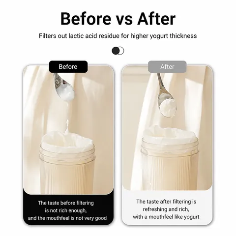 Fabricant de Yaourt Ménager Séparateur de Petit-Lait Type Presse Conteneur de Filtre à Yaourt en Plastique Avec Tamis Fin Ustensile de Cuisine