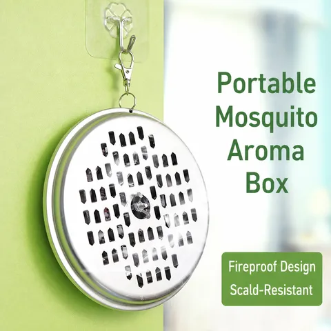 Soportes portátiles de metal para espirales antimosquitos con tapa bandeja colgante