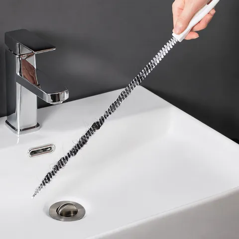 Flexible Drain Snake Hair Clog Remover Tool Stainless Steel Plumbing Snake Cleaning Brush For Kitchen Bathroom Sink Pipe