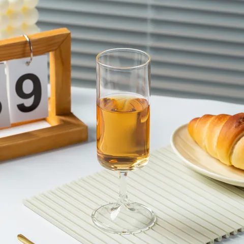 Bicchiere per Succo Dritto in Vetro Borosilicato Stile Ins Bicchiere da Cocktail per Bevande Fredde Vetreria Minimalista