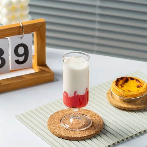 Bicchiere per Succo Dritto in Vetro Borosilicato Stile Ins Bicchiere da Cocktail per Bevande Fredde Vetreria Minimalista