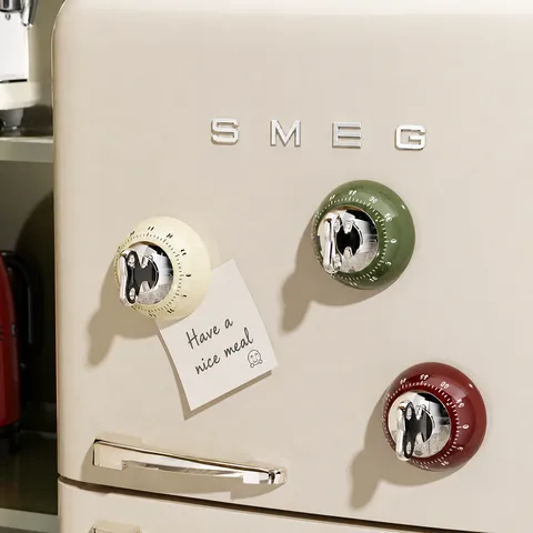 Mechanical Kitchen Timer Magnetic Countdown Timer No Battery Required Round Cooking Timer For Baking Home Office Desk
