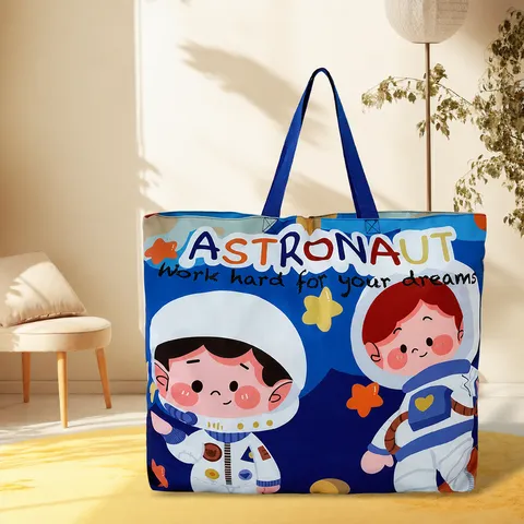 Cartoon Oxford Cloth Quilt Storage Bag Waterproof Large Capacity Clothing Moving Packing Bag For Home Organization