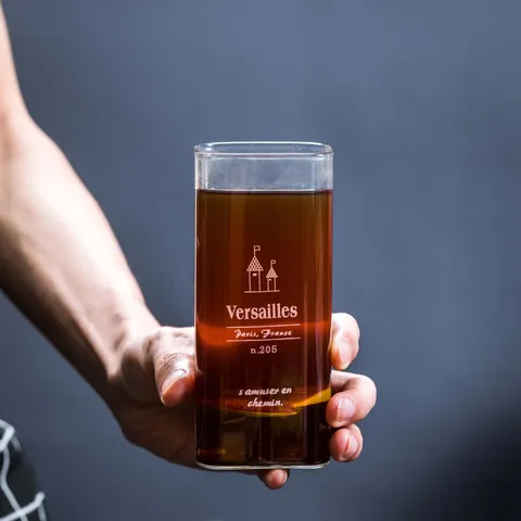 Noordse Stijl Vierkant Borosilicaatglas Hittebestendig Waterbeker Transparant Huishouden Drinken Melk Ontbijt Beker