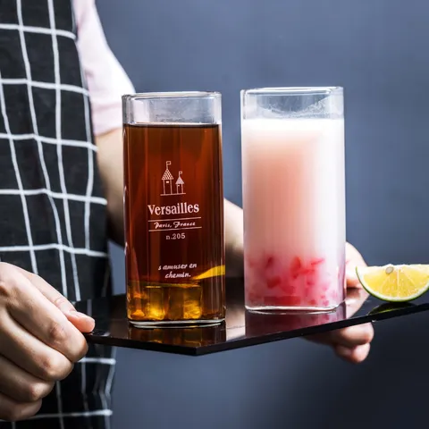 Noordse Stijl Vierkant Borosilicaatglas Hittebestendig Waterbeker Transparant Huishouden Drinken Melk Ontbijt Beker