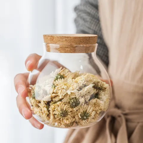 Contenitore Di Alimenti Sigillato In Vetro Borosilicato Trasparente Per Tè E Frutta Secca Moderno Minimalista Casa Cucina