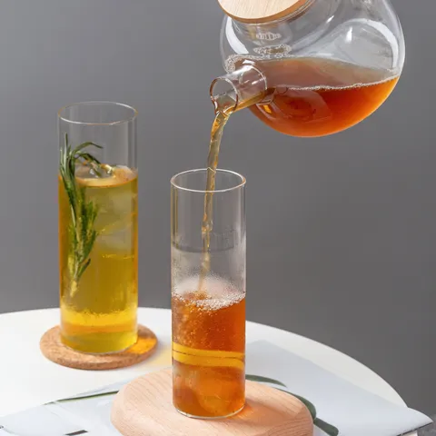 Hitzebeständiger Borosilikatglas Becher Gerader Colin Cup Longdrink Cocktail Saft Wasserbecher Restaurant Zuhause