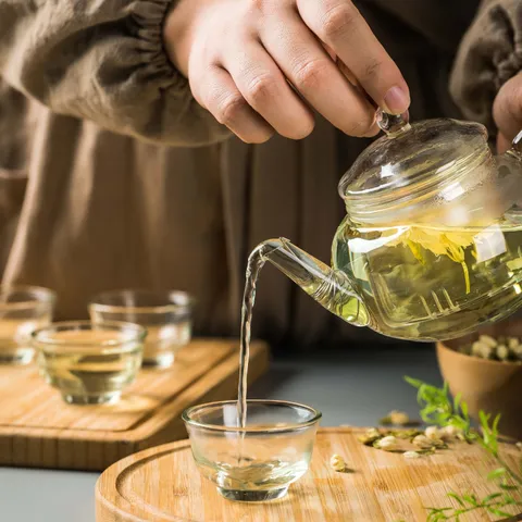 Théière en Verre Borosilicaté Résistante à la Chaleur Infuseur Transparent Kung Fu Set de Thé pour Maison Bureau