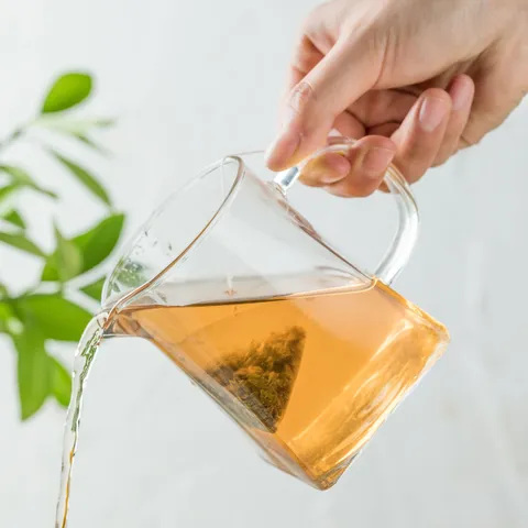 Pichet à Thé Résistant à la Chaleur en Verre Borosilicaté Transparent Avec Poignée Pour Cérémonie du Thé