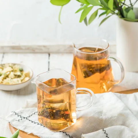 Pichet à Thé Résistant à la Chaleur en Verre Borosilicaté Transparent Avec Poignée Pour Cérémonie du Thé