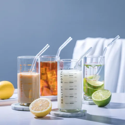 Borosilicaatglas Meetwaterbeker Met Schaal Duidelijke Melkbeker Hittebestendige Sappbeker Voor Thuis Dagelijks Gebruik