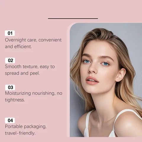 Mascarilla Facial Envolvente Nocturna Impulsora De Colágeno Con Pincel De Silicona Crema Hidratante Para Mujeres