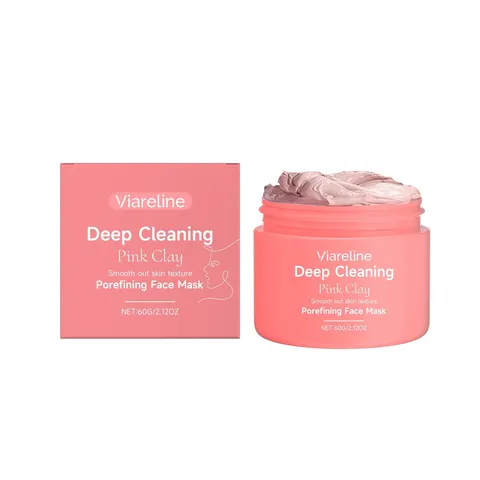 Deep Cleaning Pink Clay Face Mask Pore Refining Purifying Skincare Mask Facial Mud Mask For Daily Skincare