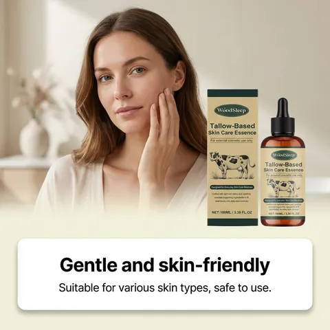 WoodSleep Esencia de Cuidado Facial de Sebo Aceite Facial Hidratante Natural Botella de Gotero Suave