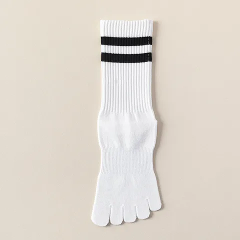 Women's Cotton Athletic Toe Socks Mid-Calf Split Toe Yoga Running Non-Slip Sports Socks