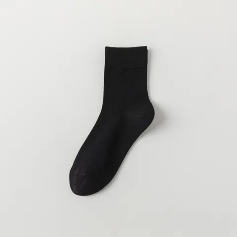 Men's Pure Cotton Summer Thin Breathable Mesh Crew Socks Solid Color Casual Socks