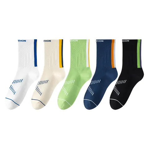 Herren Athletische Crew Socken Atmungsaktiv Geruchshemmend Baumwollmischung Sportsocken Laufen Basketball Feuchtigkeitstransportierend