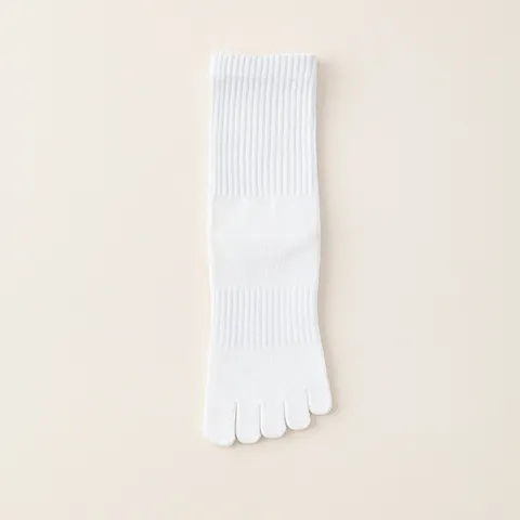 Men's Pure Cotton Five Toe Socks Summer Thin Mid Tube Breathable Sweat Absorbent Deodorant Business Casual Socks