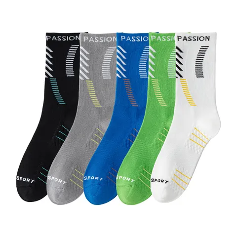Herren Athletisch Sportsocken Gekämmte Baumwolle Atmungsaktiv Schweißableitend Basketball Laufen Crew Socken