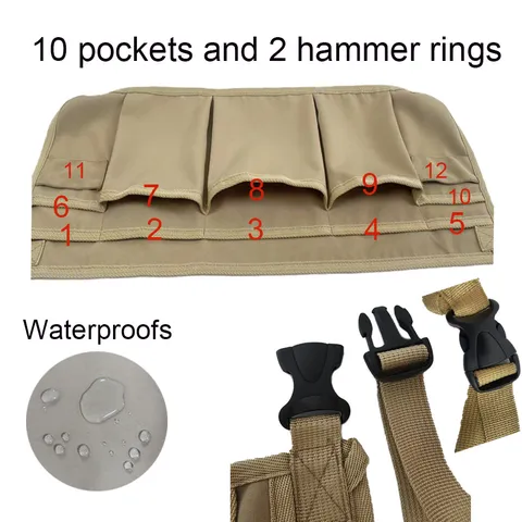 Grembiule Da Vita Per Utensili Multifunzionale Impermeabile Con 12 Tasche Cintura Regolabile Borsa Portaoggetti Per Falegname Edilizia