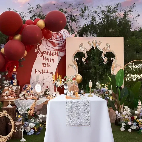 Runner da Tavola con Paillettes Lucide Tovaglia per Matrimonio Natale Festa di Compleanno Decorazione Tavolo da Pranzo