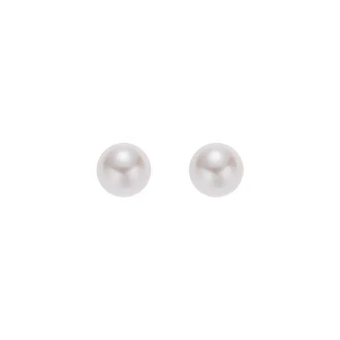 Orecchini di Perla Artificiale con Perno in Argento Sterling 925 Orecchini Rotondi Minimalisti per Donna Gioielli