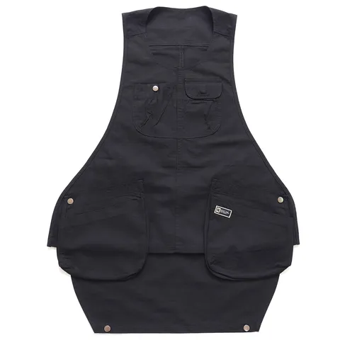 Tablier de Gilet Multi-Poches Tablier de Chef Imperméable Tablier de Travail en Mélange de Coton Pour Cuisine Restaurant Cuisson Uniforme de Serveur