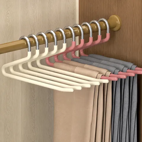 Stainless Steel Goose Shaped Trouser Hanger Non Slip Space Saving Closet Organizer Pants Hanger For Wardrobe Home