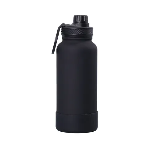 Stainless Steel Vacuum Insulated Water Bottle With Magnetic Phone Holder Large Capacity Portable Travel Tumbler Cup
