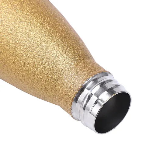 Stainless Steel Vacuum Insulated Water Bottle Gradient Glitter Cola Bottle Portable Sports Thermos Flask For Outdoor Travel