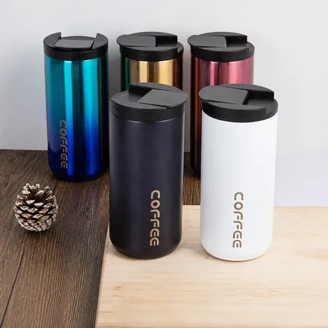 Stainless Steel Insulated Coffee Mug Portable Car Travel Vacuum Flask Double Wall Office Water Bottle Metal Tumbler