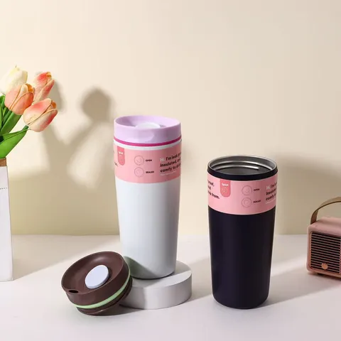 Stainless Steel Vacuum Insulated Tumbler Leak Proof Lid Portable Car Coffee Cup Travel Water Bottle For Outdoor Office
