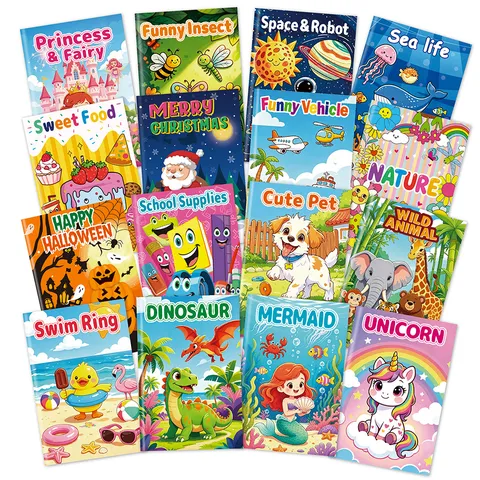 Livre de Coloriage Cartoon pour Enfants Bloc de Dessin Éducatif pour Enfants Livre de Peinture DIY Fournitures Scolaires Cadeau