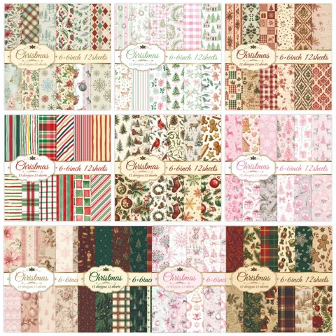 Weihnachten Scrapbook Papier Pack Aquarell Blume Lebkuchenmann Rentier Bastelpapier Dekoratives Papier Für DIY Kunst Journal Basteln Dekoration