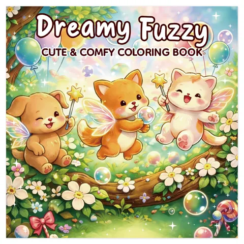 Original Cartoon Elf Coloring Book Dreamy Fuzzy Pet Drawing Book For Kids DIY Art Painting Graffiti Book Children Educational Toy Gift