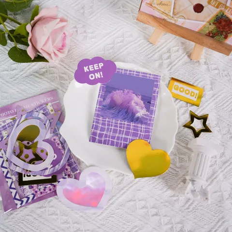 Pegatinas de Marco de Fotos DIY Materiales de Scrapbooking Decoración Polaroid Diario Borde Pegatinas de Cartulina