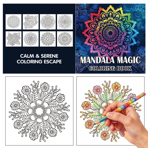 Mandala Animal Pattern Coloring Book For Adults Stress Relief DIY Drawing Book With 24 Sheets Creative Illustration Secret Garden Style