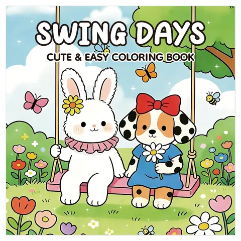Cute Cartoon Animal Coloring Book For Kids Swing Days Drawing Painting Book Educational Toy For Children Gift