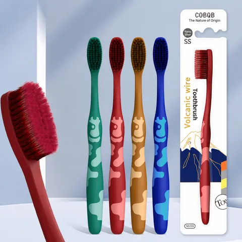 Adult Soft Bristle Toothbrush Independent Packaging High Density Volcanic Silk Tooth Brush Home Oral Cleaning Tool