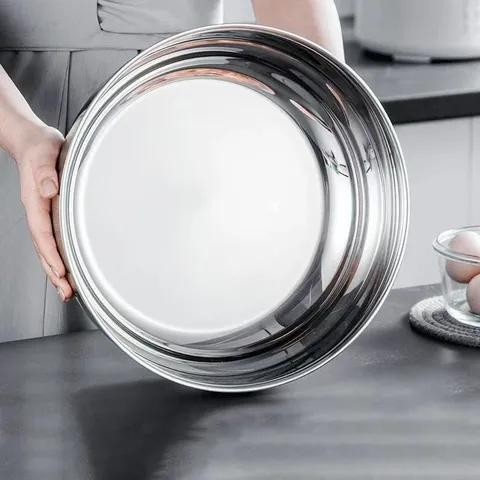 Stainless Steel Mixing Bowl Thickened Deepened Kitchen Vegetable Washing Basin Golden Large Capacity Household Basin