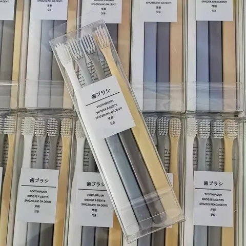 Macaron Soft Bristle Toothbrush Family Pack Fine Head Oral Cleaning Household Daily Care Toothbrushes