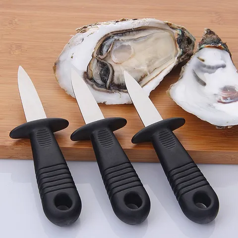 Roestvrijstalen Oestermes Professioneel Zeevruchten Openingsgereedschap met Antislip Handvat Keukenhulp