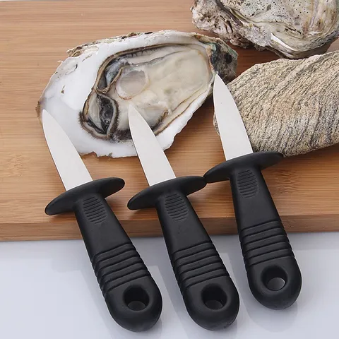 Roestvrijstalen Oestermes Professioneel Zeevruchten Openingsgereedschap met Antislip Handvat Keukenhulp