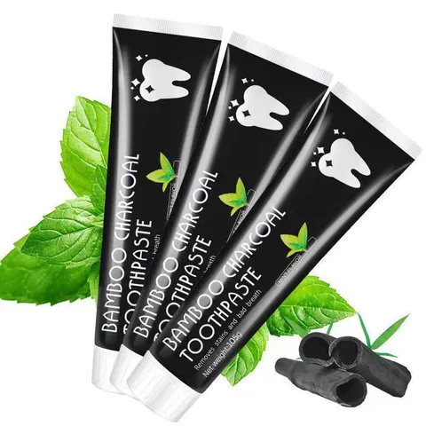 Bamboo Charcoal Black Toothpaste Mint Flavor Whitening Fresh Breath Deep Cleaning Oral Care Daily Tube Toothpaste