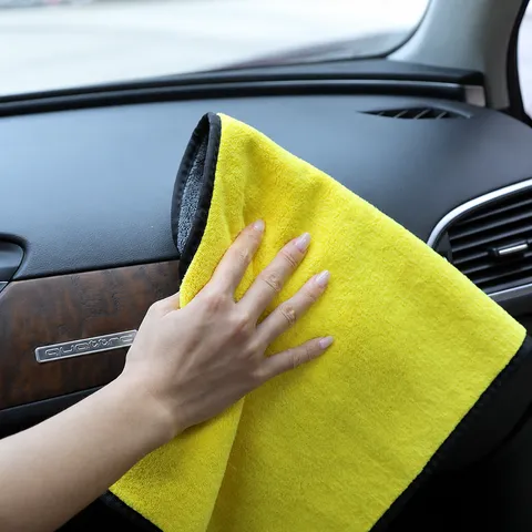 Thickened Coral Fleece Car Wash Towel Strong Water Absorption Microfiber Cleaning Cloth For Auto Glass Household Cleaning