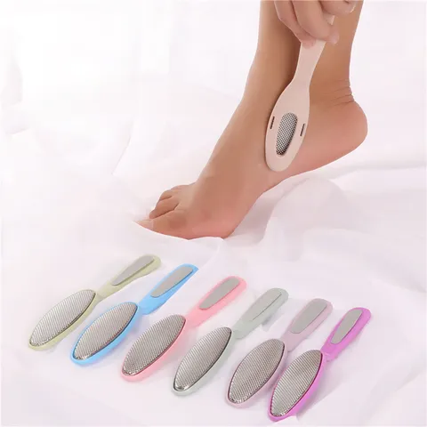 Handheld Foot File Callus Remover Double Sided Stainless Steel Foot Scrubber Pedicure Tool For Heel Dead Skin Care Home Daily Use