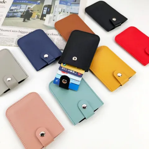 Minimalist PU Leather Card Holder Portable Multi-Card Slot Credit Card Case Slim Pocket Wallet For Men And Women