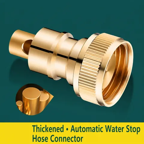 Washing Machine Water Tap Adapter Automatic Water Stop Valve Anti-Detachment Stainless Steel Copper Plumbing Fitting
